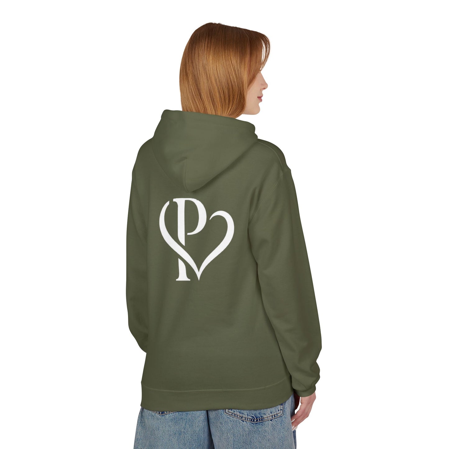 Persa Heart Logo Hoodie — Minimal Monogram Pullover