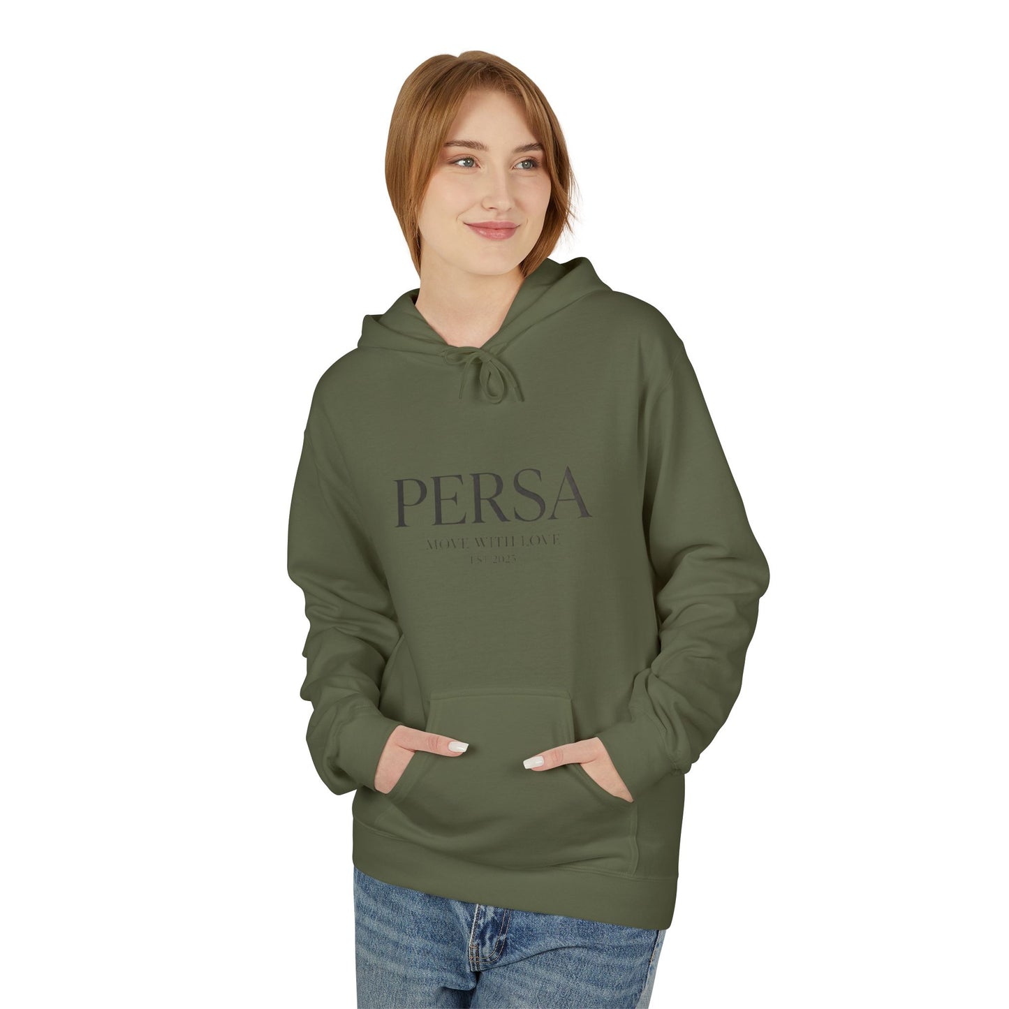 Persa Heart Logo Hoodie — Minimal Monogram Pullover